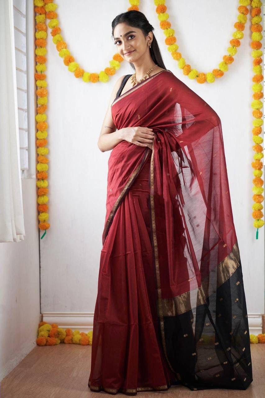 SPECIAL LILAN SOFT COTTON FABRIC  SAREE