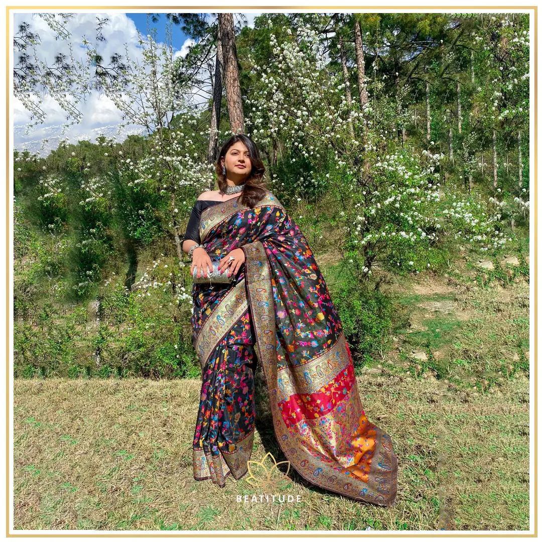 Kashmiri Pashmina Cotton Silk Saree