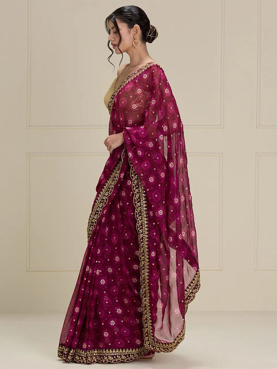 Georgette chiffon Saree