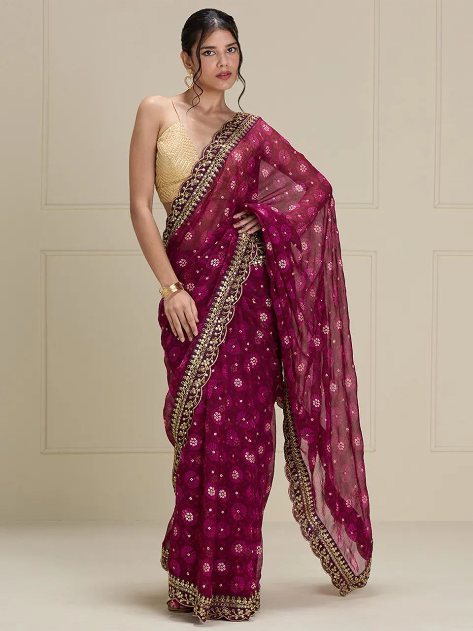 Georgette chiffon Saree