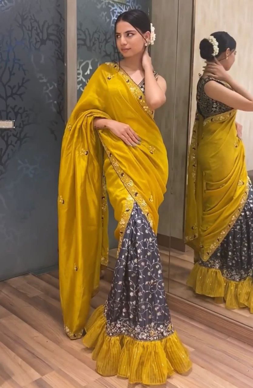 TREANDING 2piece SAREE