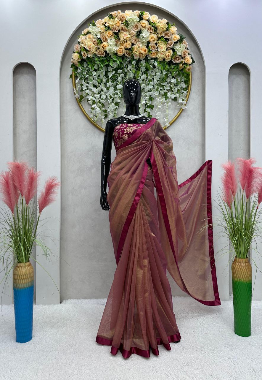 beautiful Designer Saree on Heavy Jimmy Chu silk Fabric saree