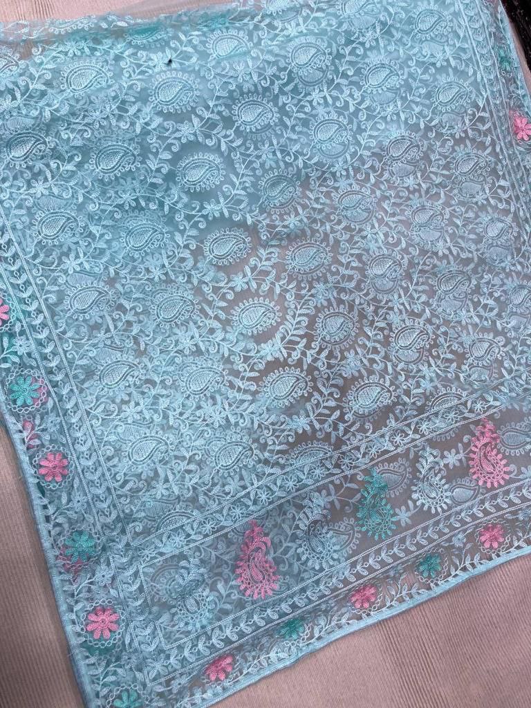 Chikankari Embroidery design Saree