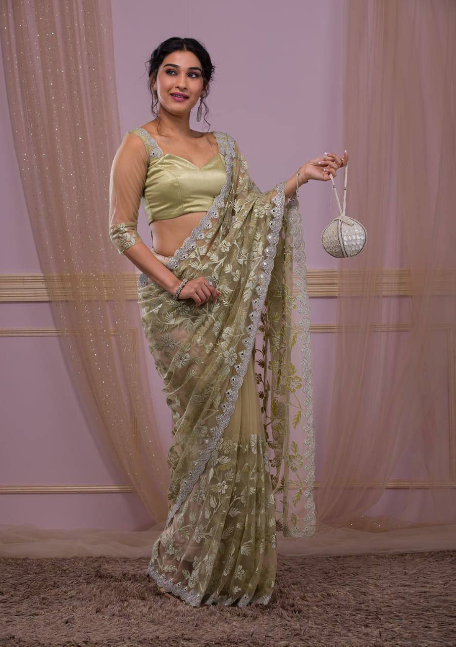 Soft Butterfly Net Saree