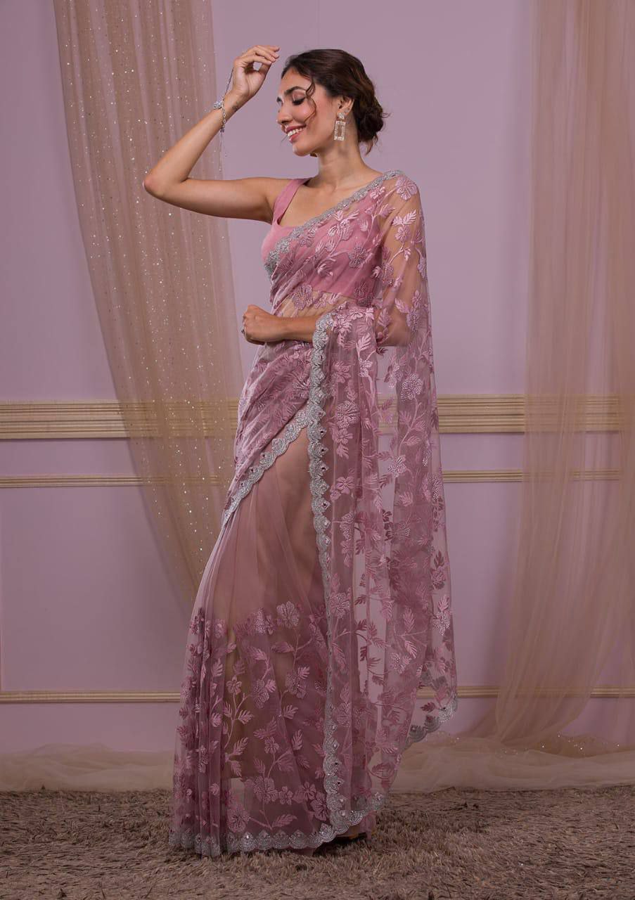 Soft Butterfly Net Saree