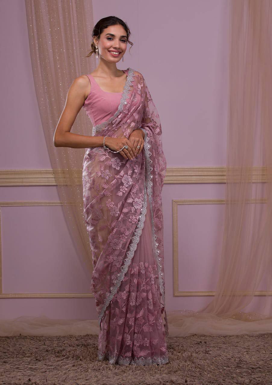 Soft Butterfly Net Saree