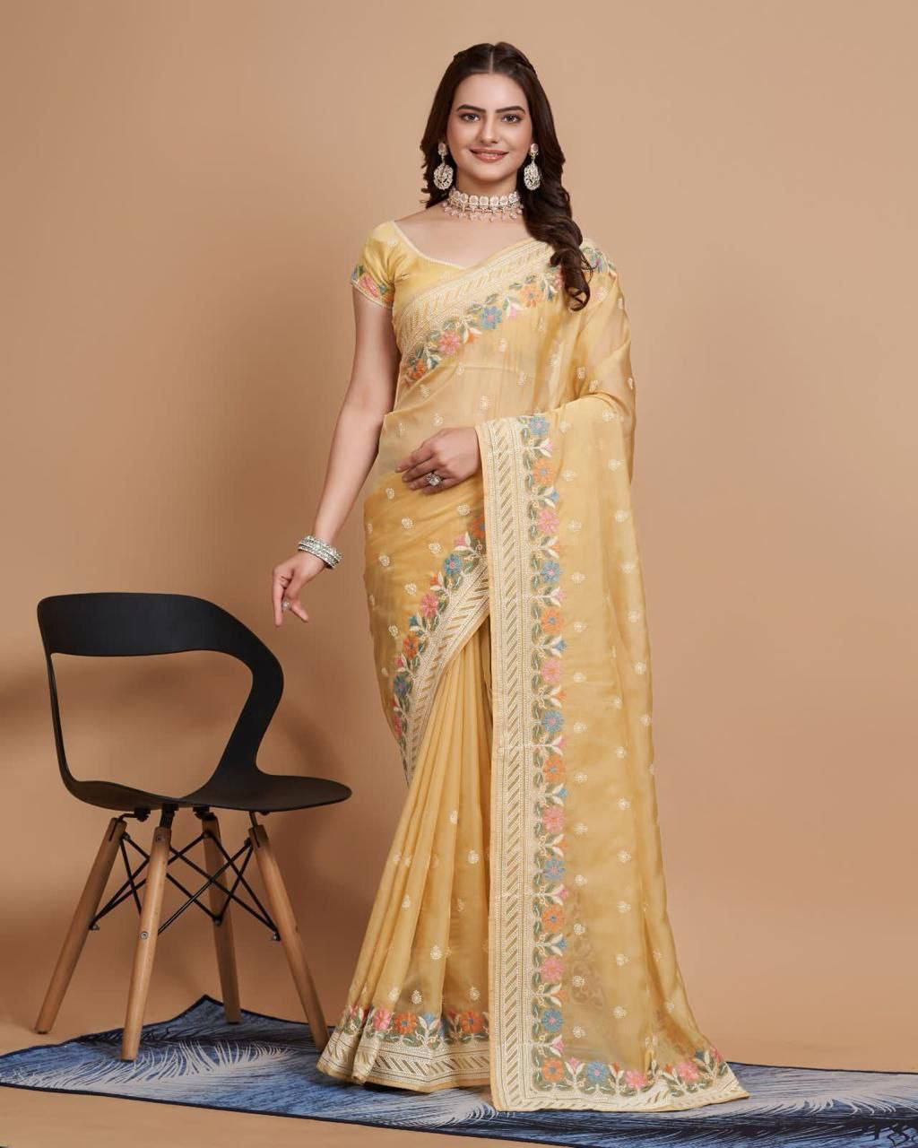 Premium Soft Taby Silk Organza Saree