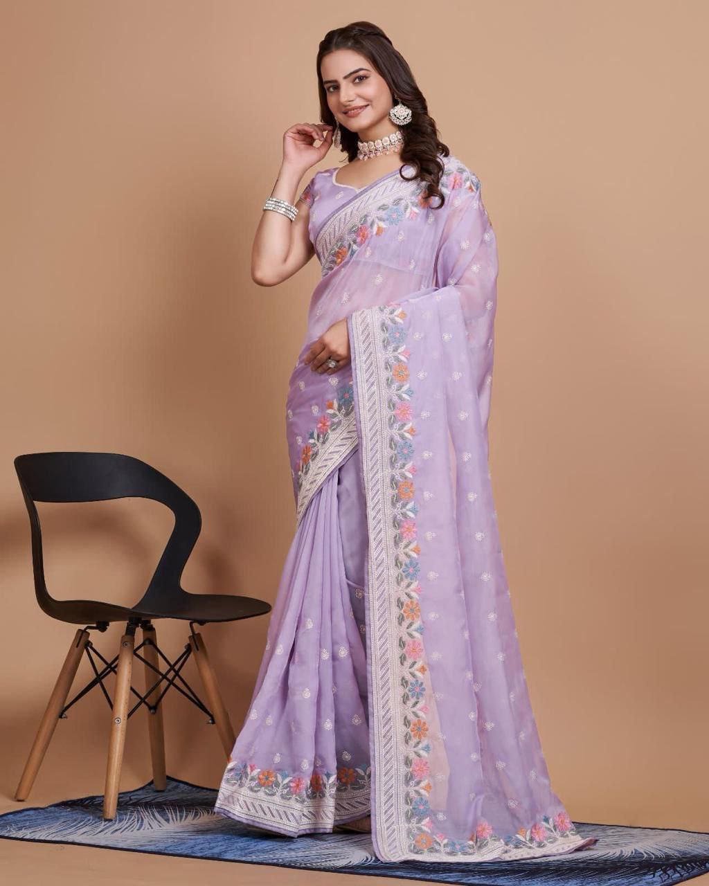 Premium Soft Taby Silk Organza Saree