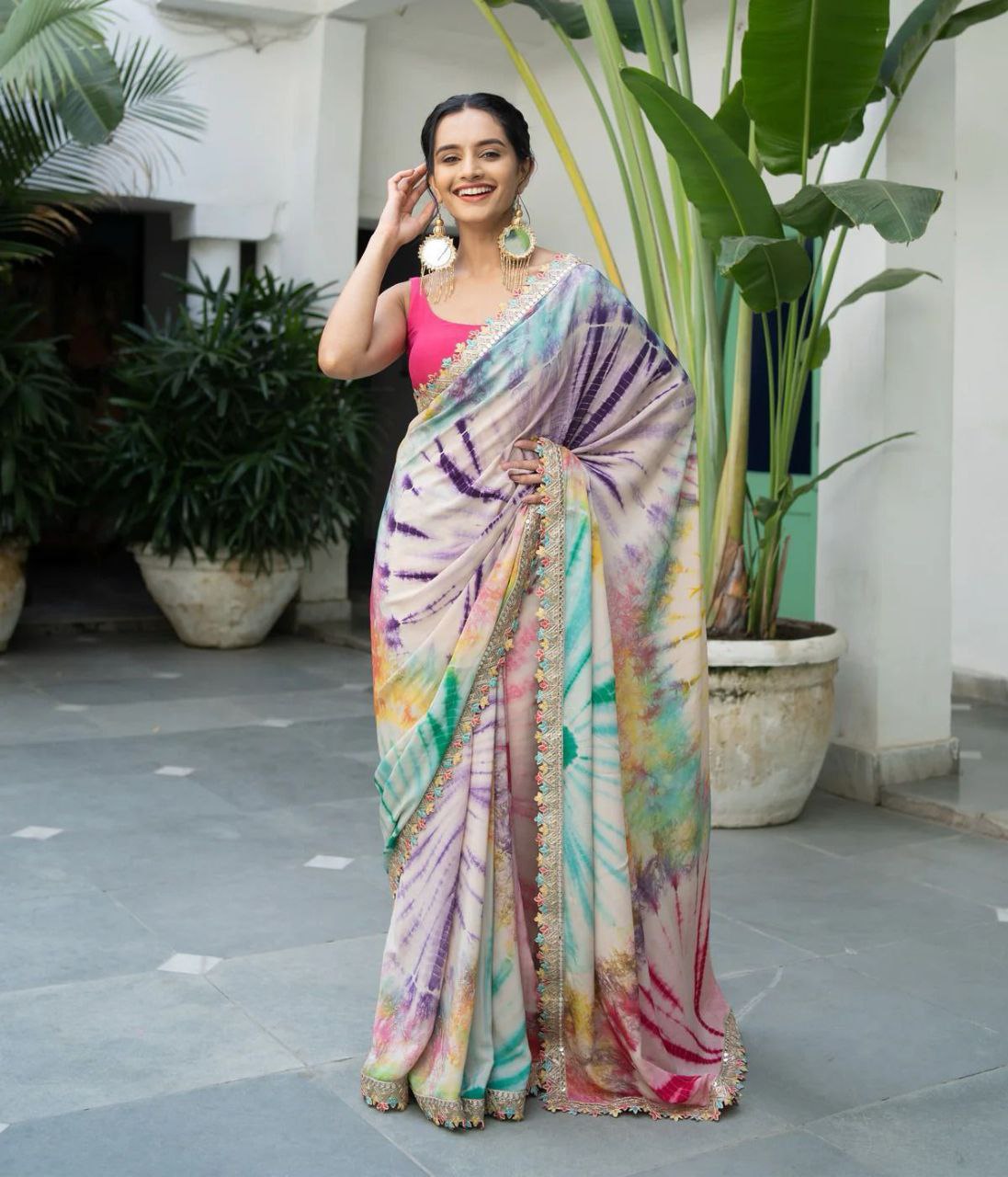 Beautiful printed saree