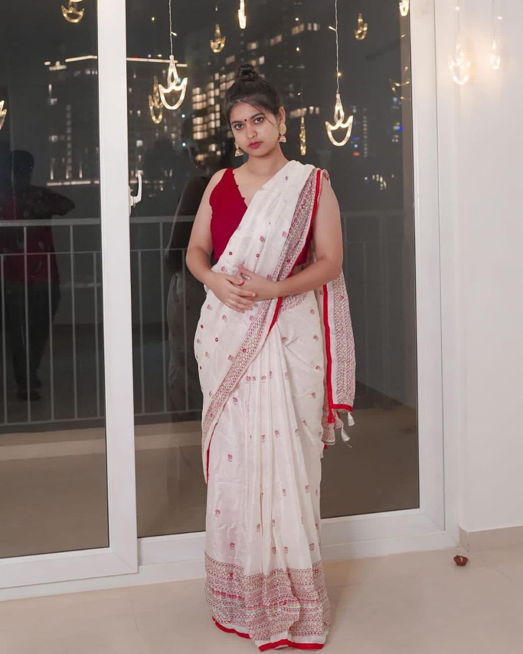 LINEN JUTE SILK SAREE