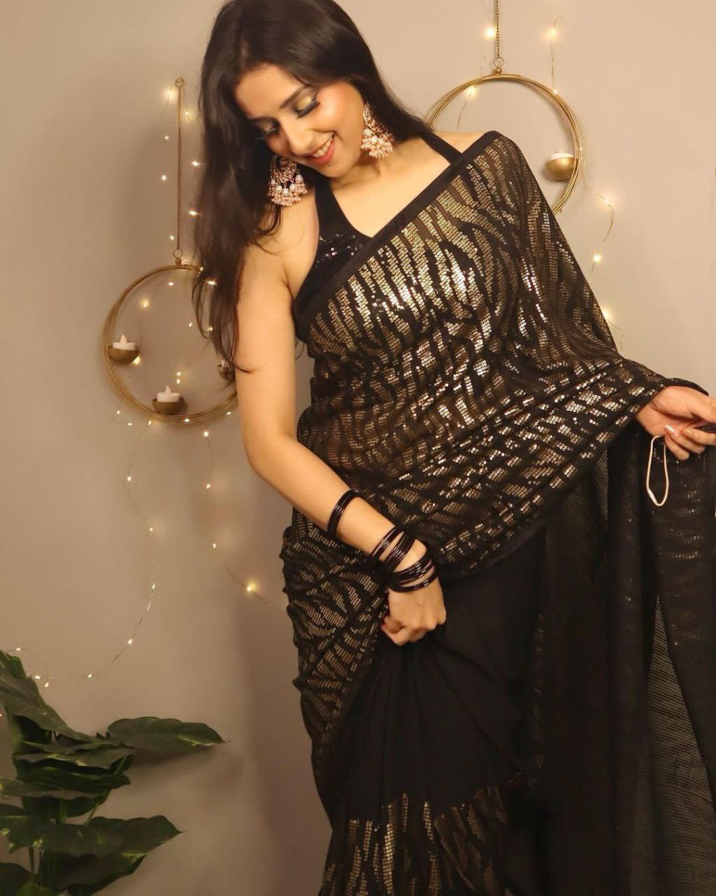 Exclusive sequence saree