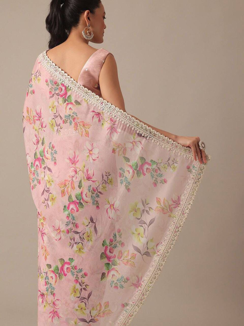 Super Hit Floral Georgette Embroidery Saree