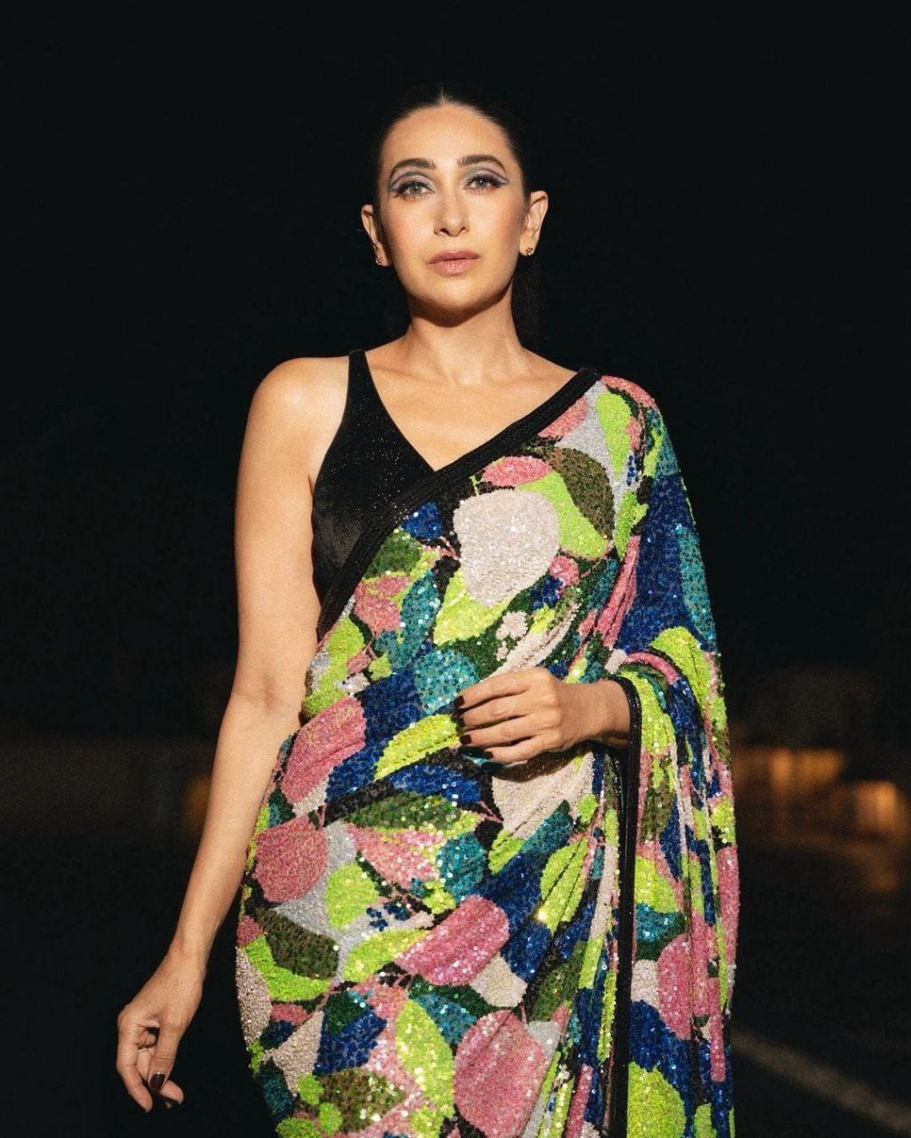 Bollywood Karishma kapoor Blockbuster Sequins Saree