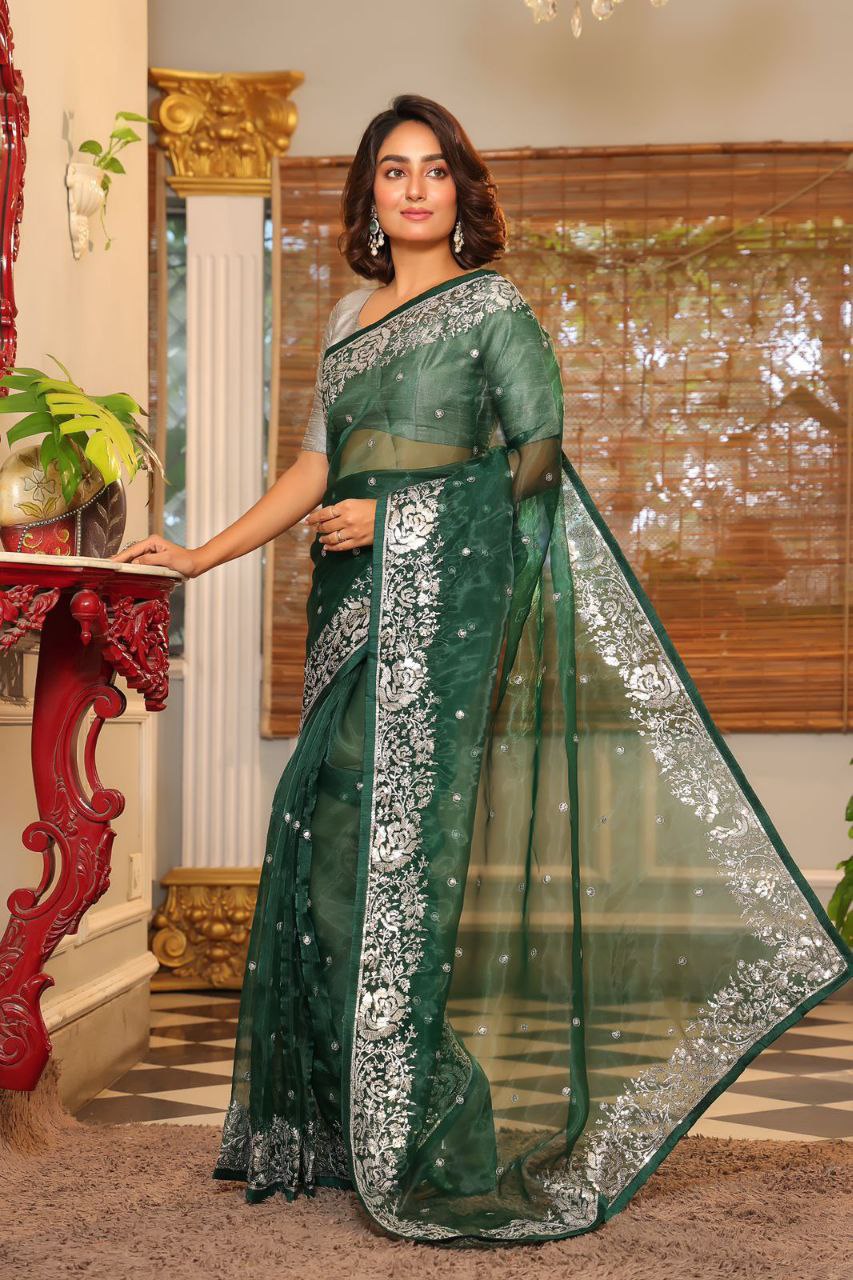 Organza  Silk Saree