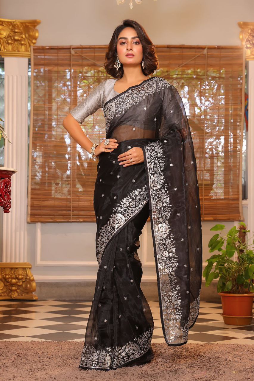 Organza  Silk Saree