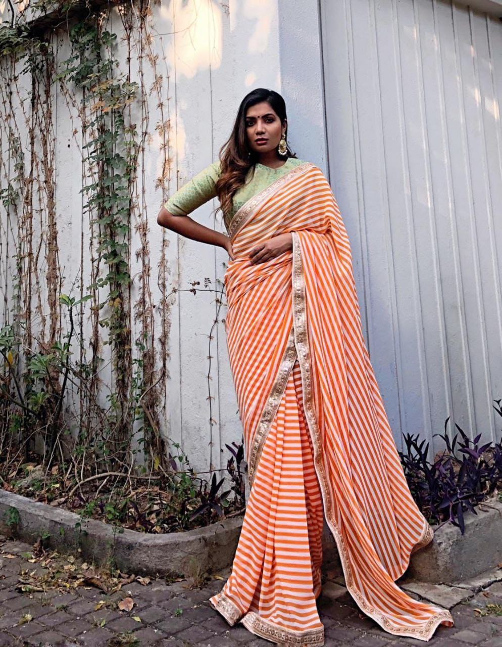 Printed Georgette Saree