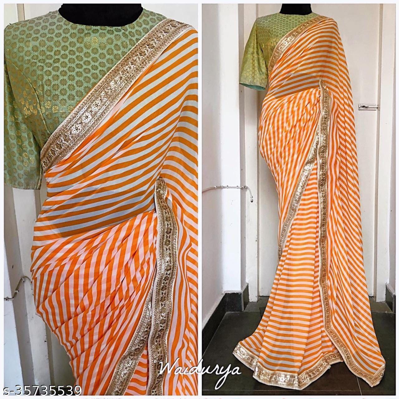 Printed Georgette Saree