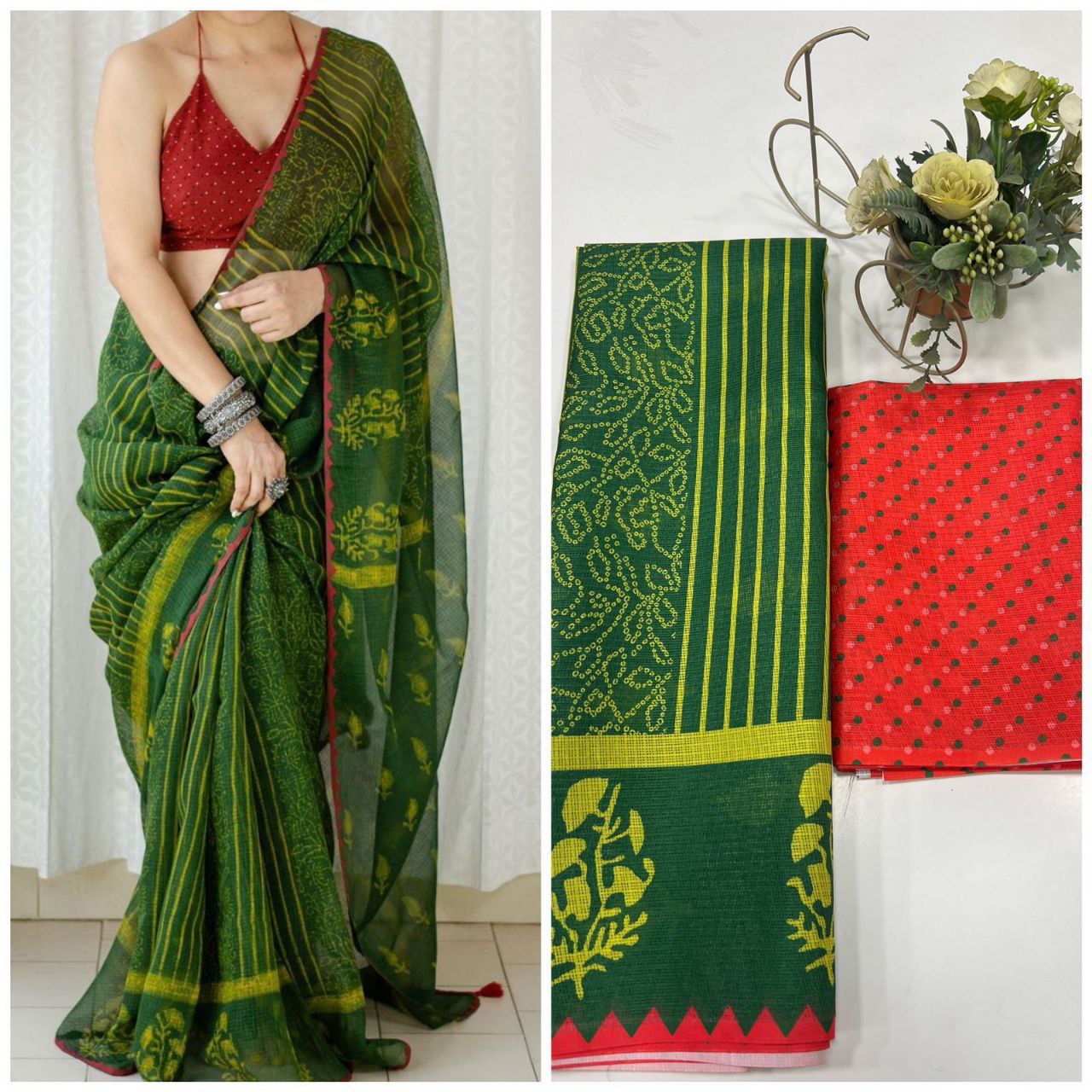 Digital Printed Palav Saree