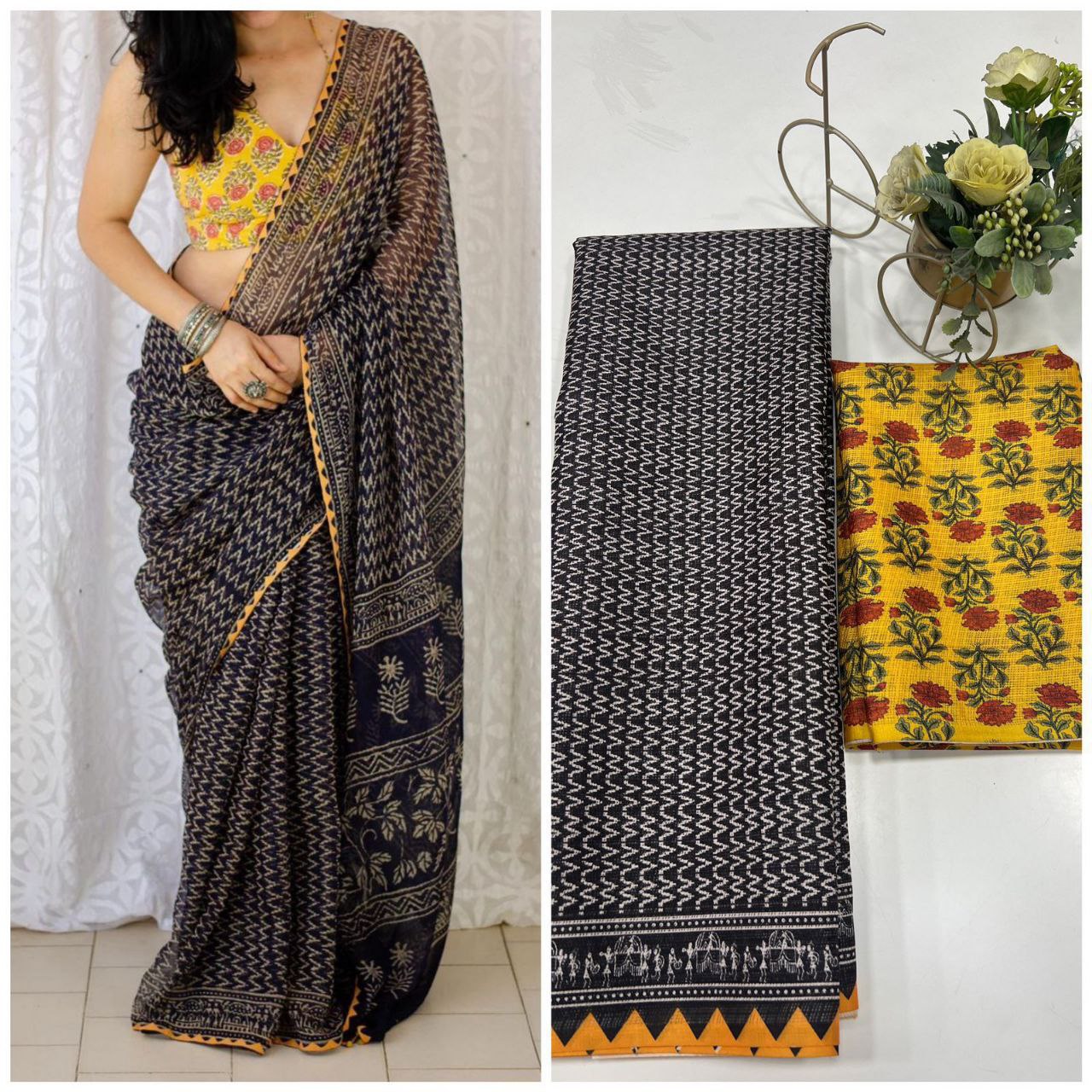 Digital Printed Palav Saree