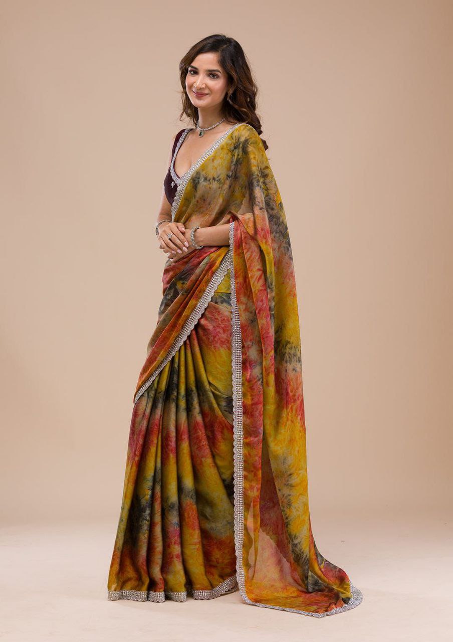 Soft Pure Georgette Fabric Saree