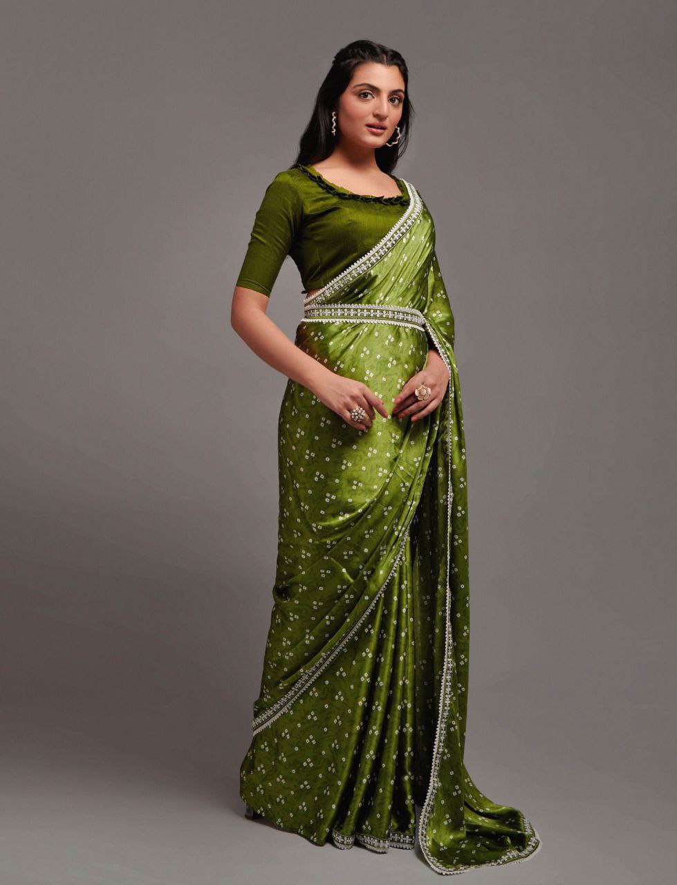 Heavy chinon silk Saree