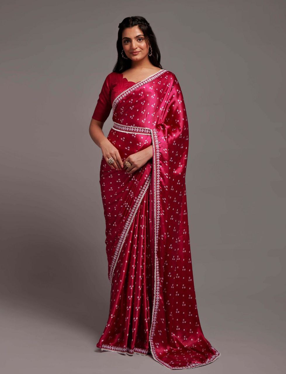 Heavy Chinon silk Saree