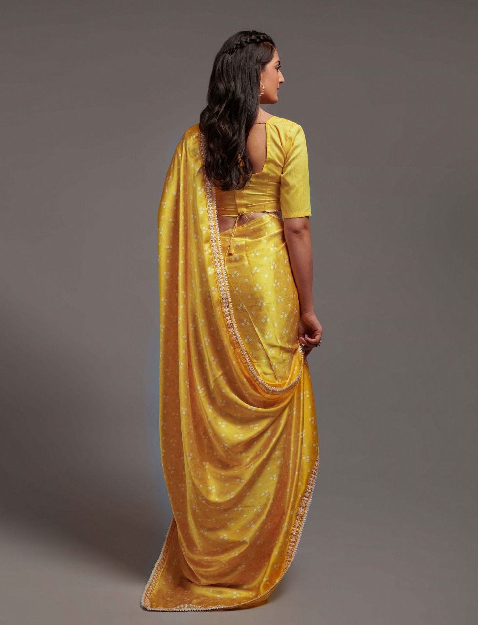 Heavy chinon silk Saree