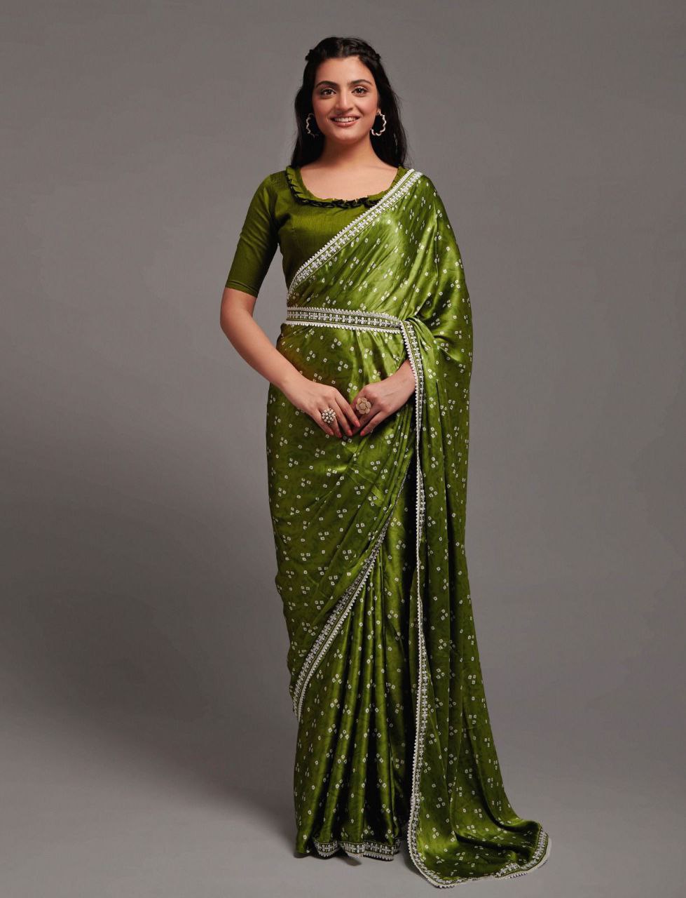 Heavy chinon silk Saree