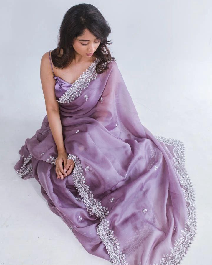 Shinning Pure Crystal Silk Jimmy Choo Sarees