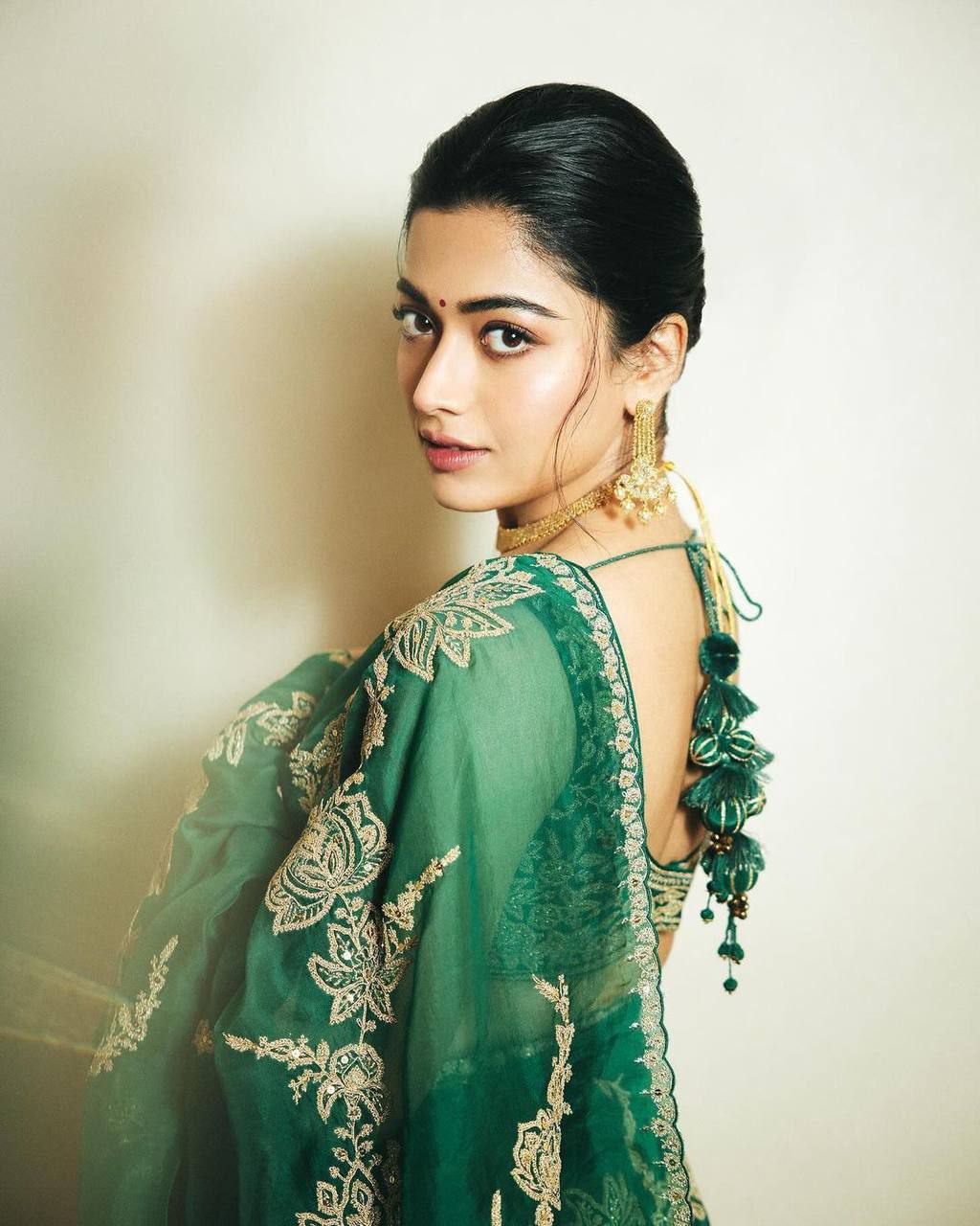 RASHMIKA MANDANNA ORGANZA SILK SAREE