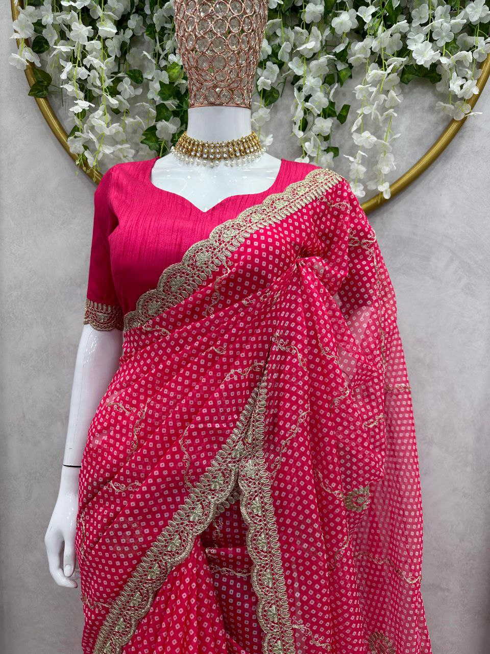 Beautiful Designer Saree on Tibby Silk