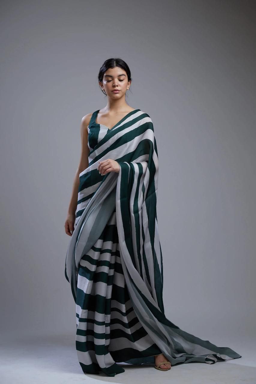 Satin Colors Printed Sarees