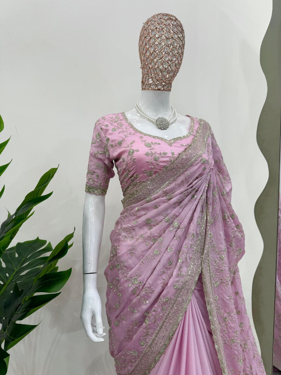 Havy Chinon Silk Saree