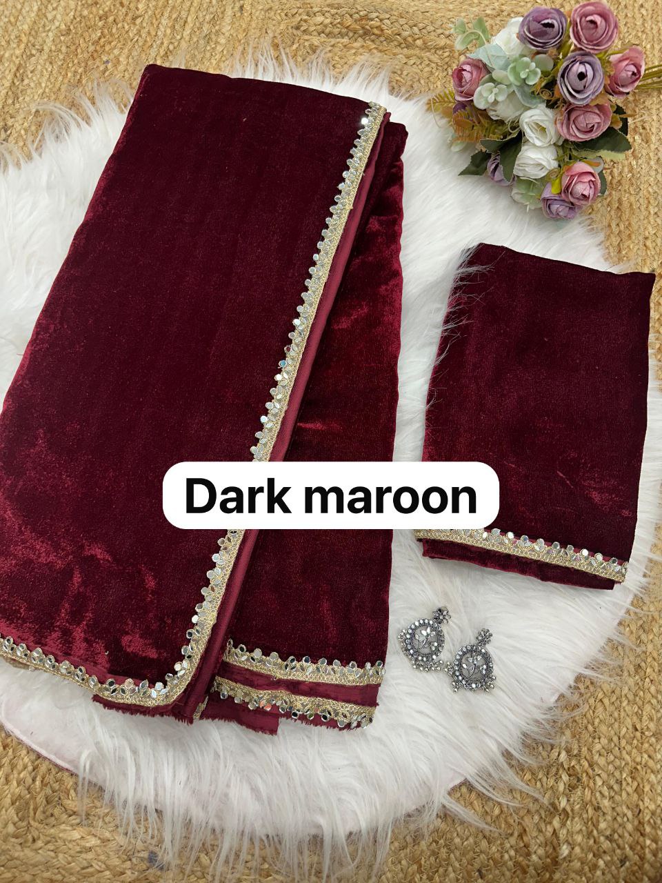 Original Smooth Velvet Saree