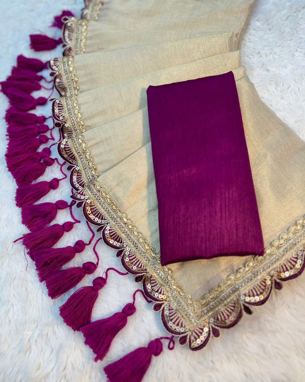 TISSUE GOLDEN SOFT SAREE