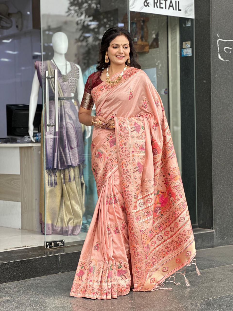 Pure Soft Pashmina Silk  Saree