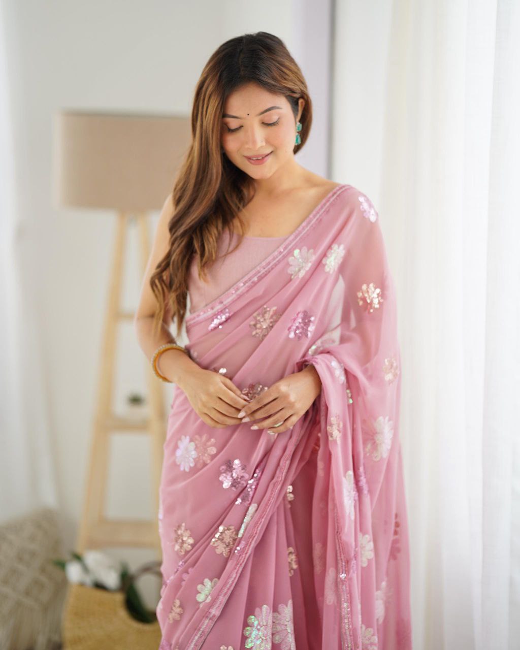 Faux Georgette Saree