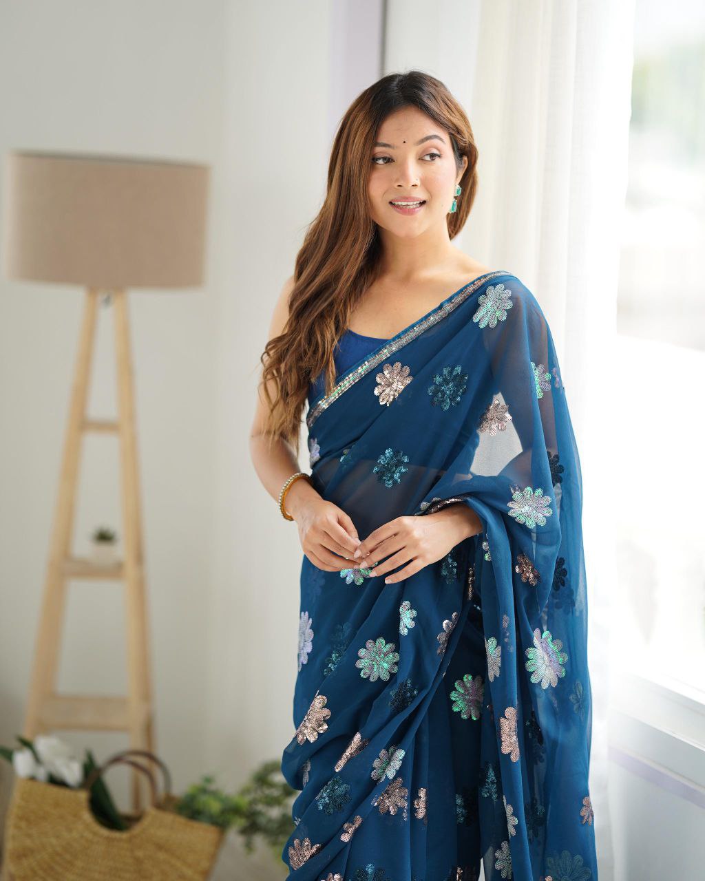 Faux Georgette Saree