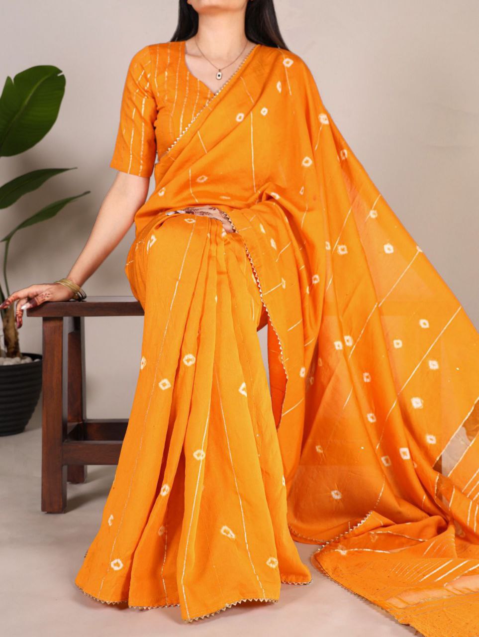 Viscose Chanderi Saree