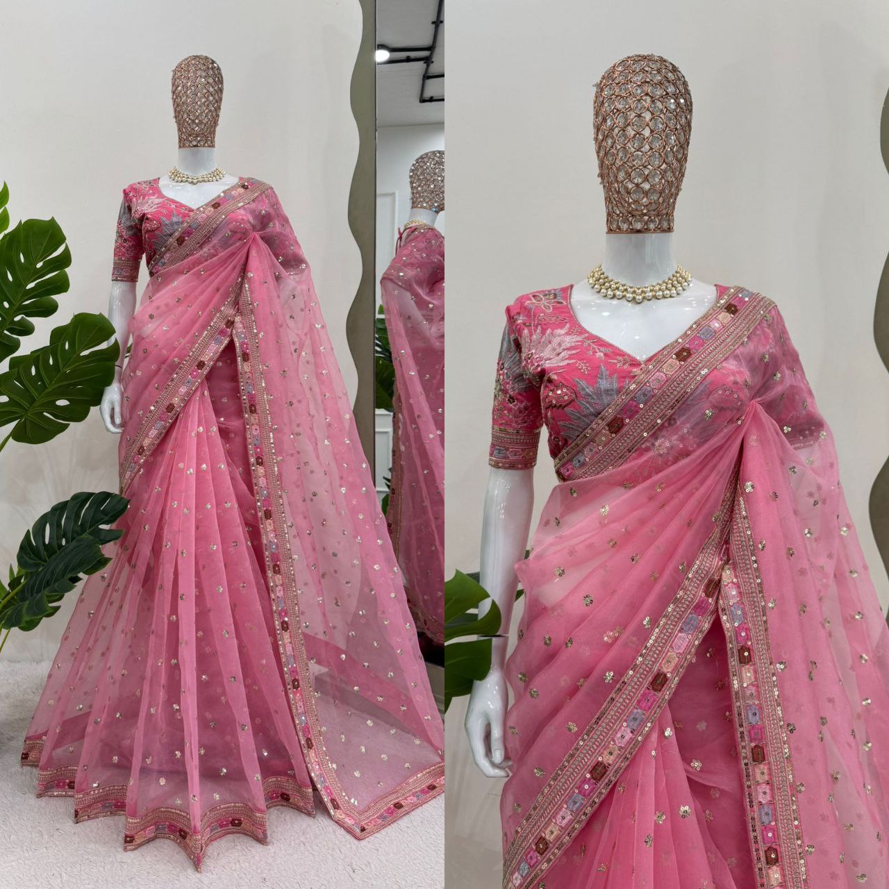 Beautiful Designer Saree on Heavy Organza Silk Fabric