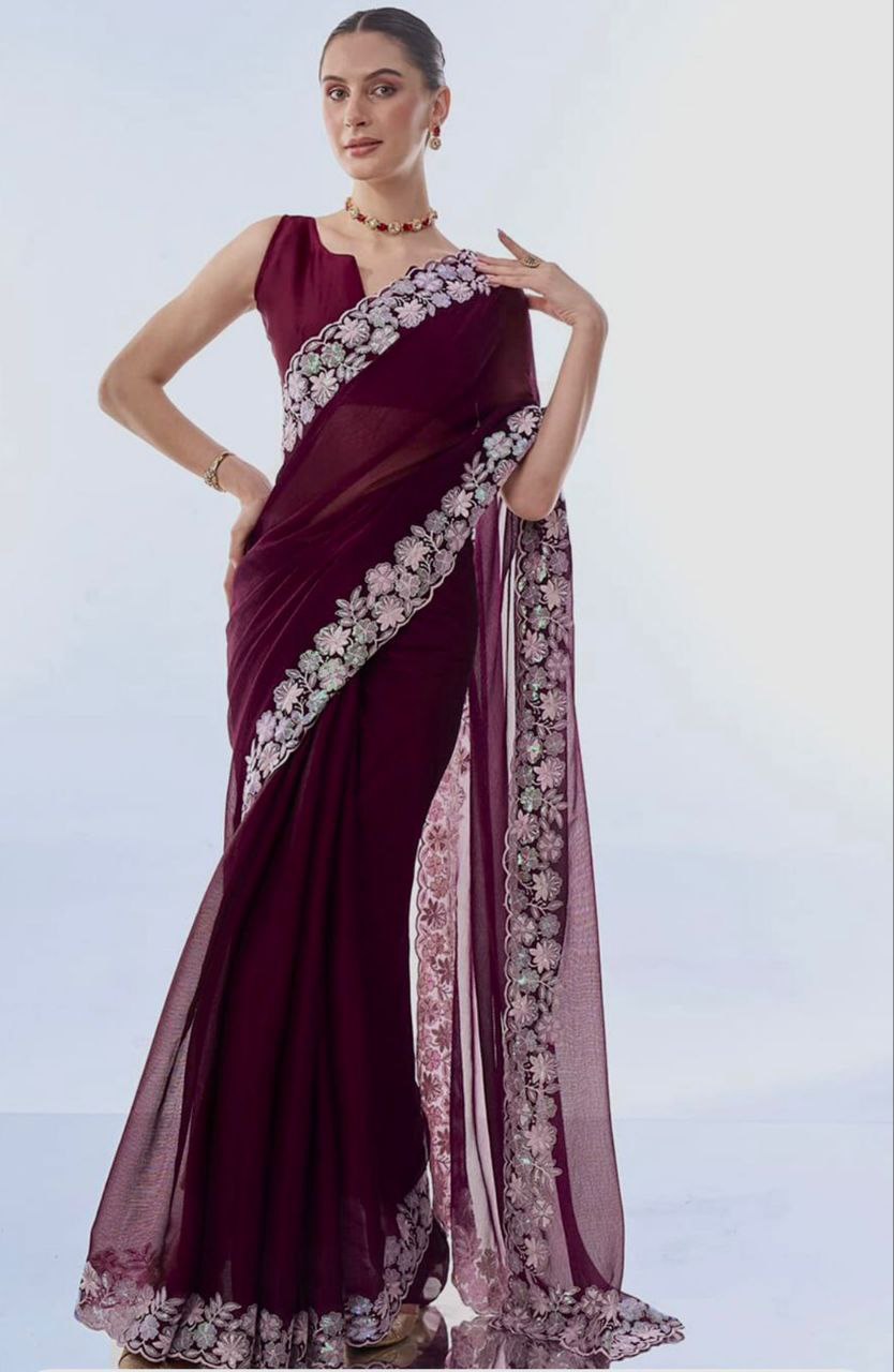 New designer sequins saree