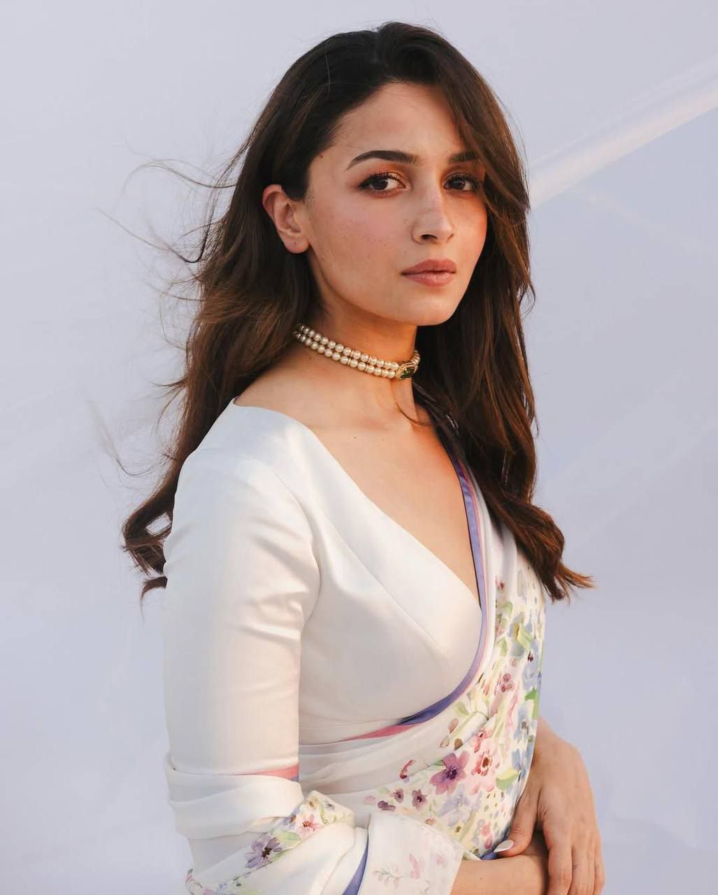 Pure Linen Digital Printed Aliya Bhatt Saree