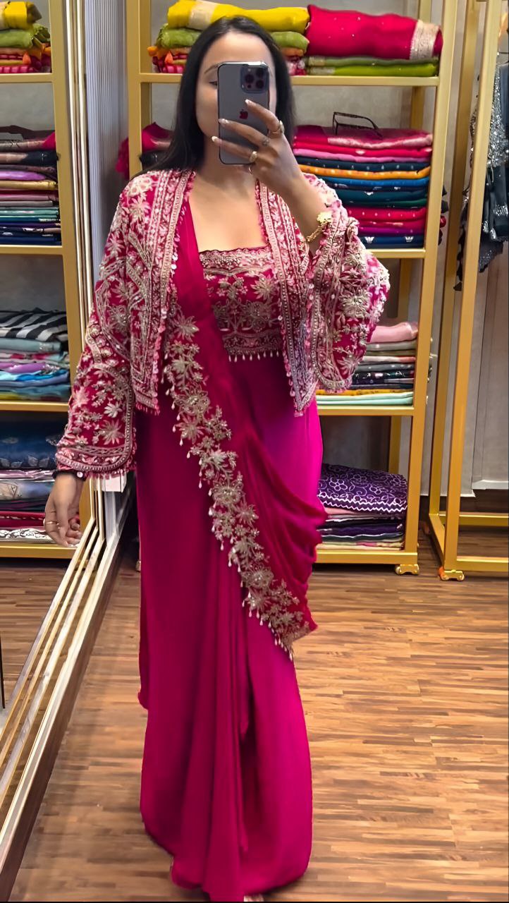 Super Hit Ready To Wear Saree With Jacket Saree