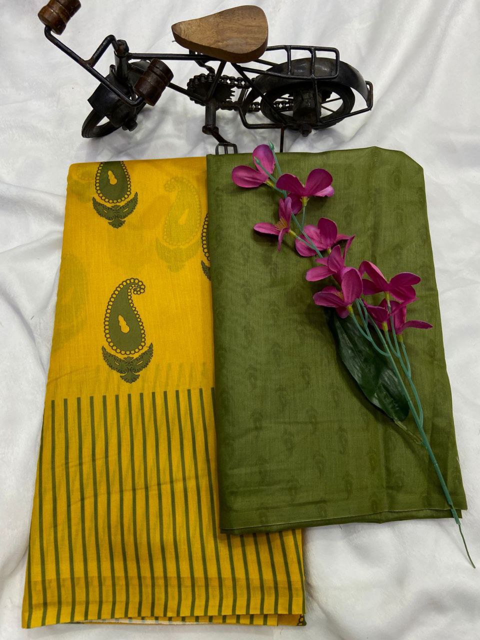 TRADITIONAL LOOK SOFT CHANDERI SAREE