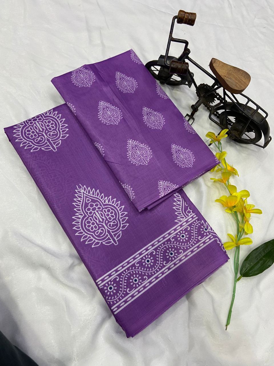 SOFT CHANDERI SILK SAREE