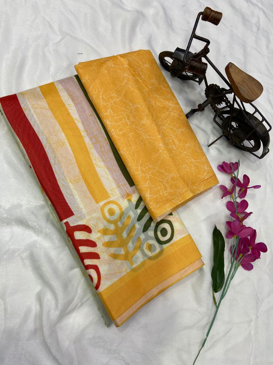 SOFT CHANDERI SILK SAREE