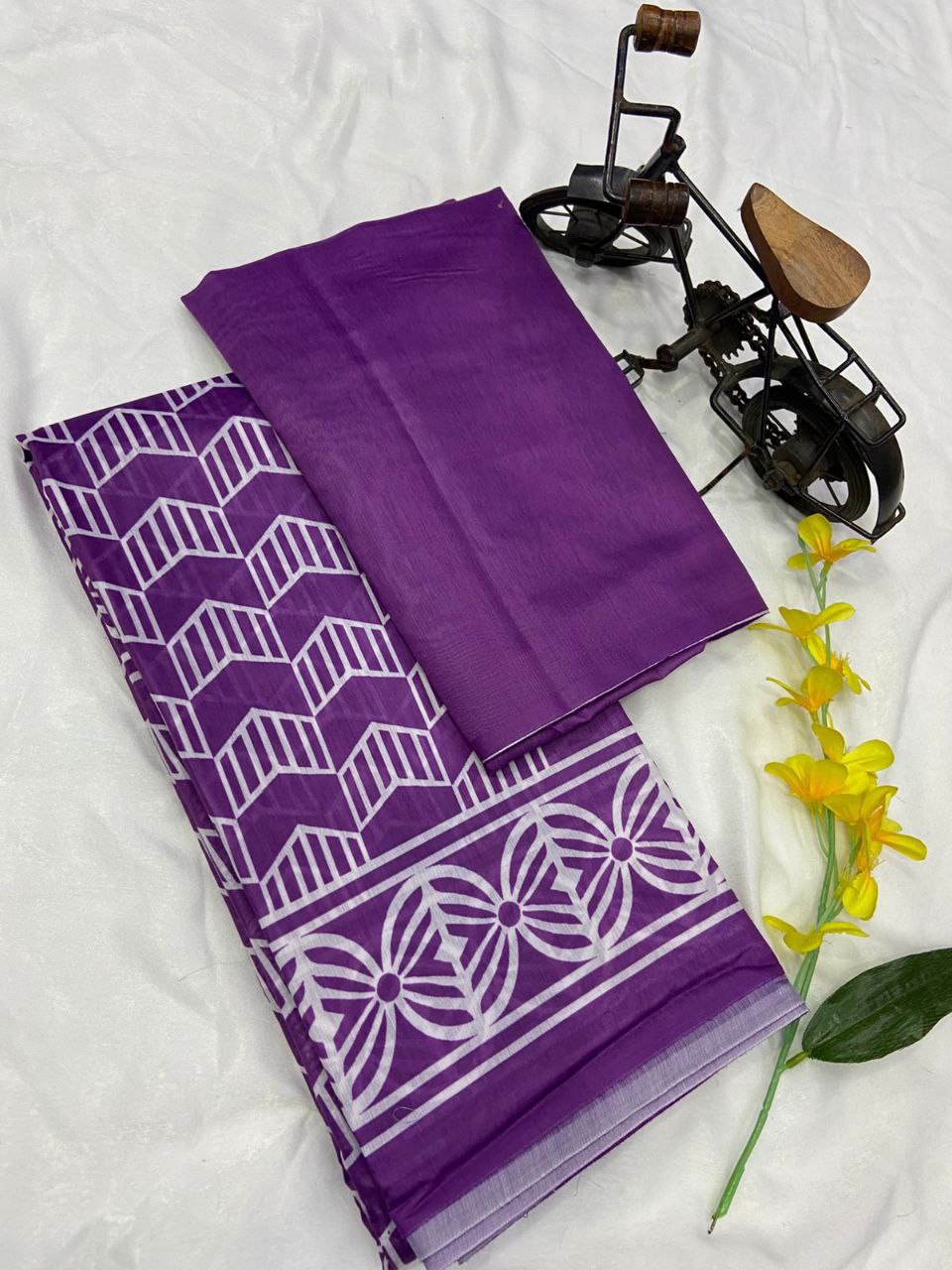 SOFT CHANDERI SILK SAREE