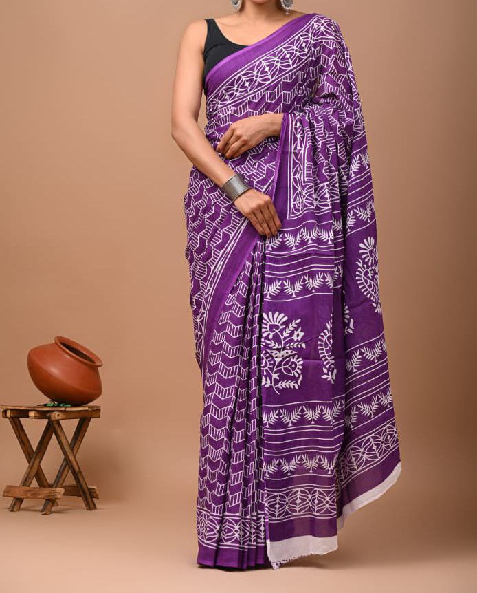 SOFT CHANDERI SILK SAREE