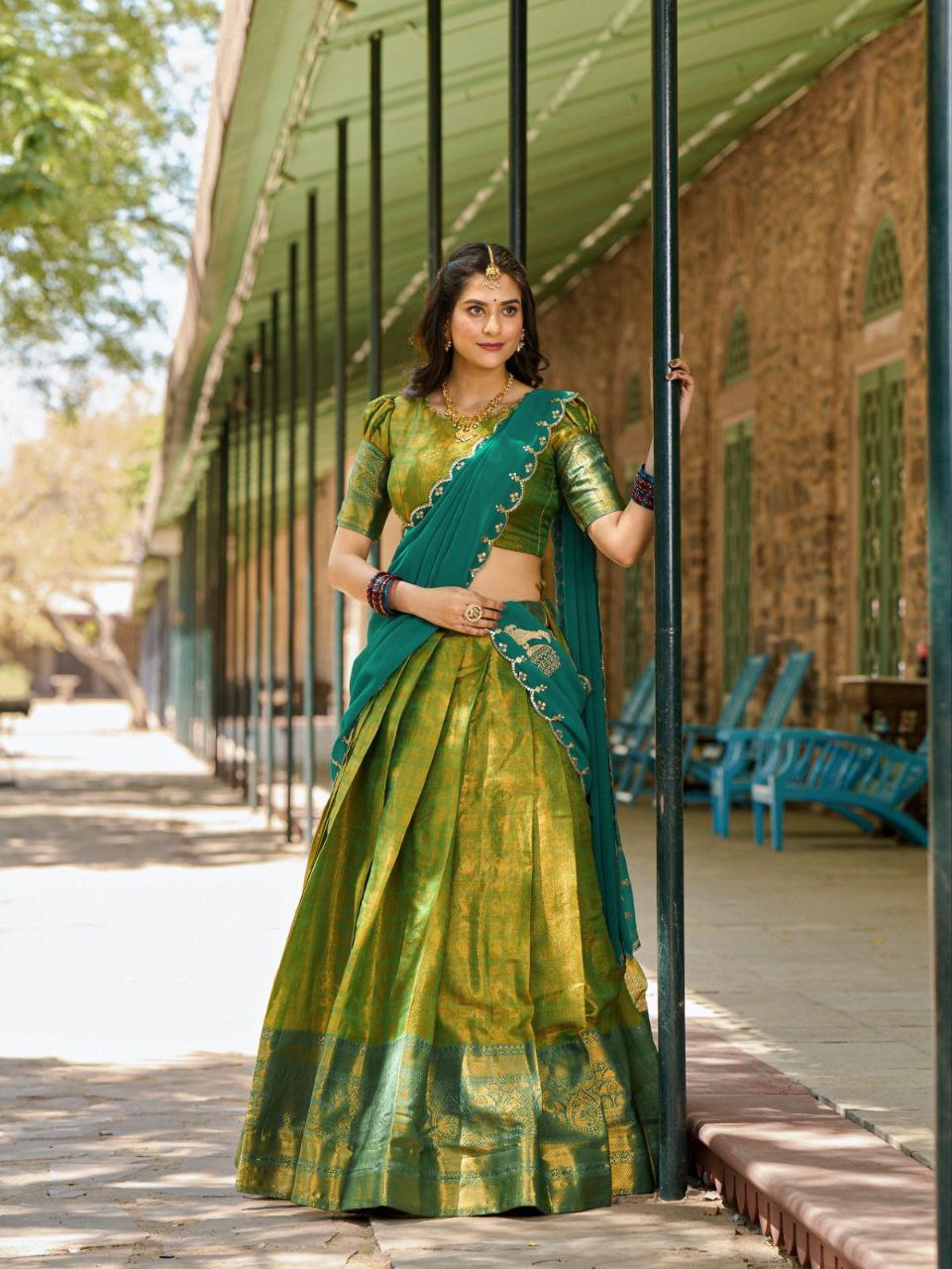 luxury of Kanjivaram silk lehenga choli