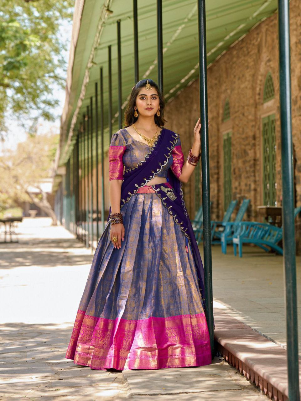 luxury of Kanjivaram silk lehenga choli